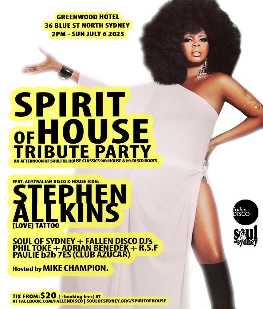 SPIRIT OF HOUSE Tribute Patry feat. STEPHEN ALLKINS [Love Tattoo] | Sun Feb 6